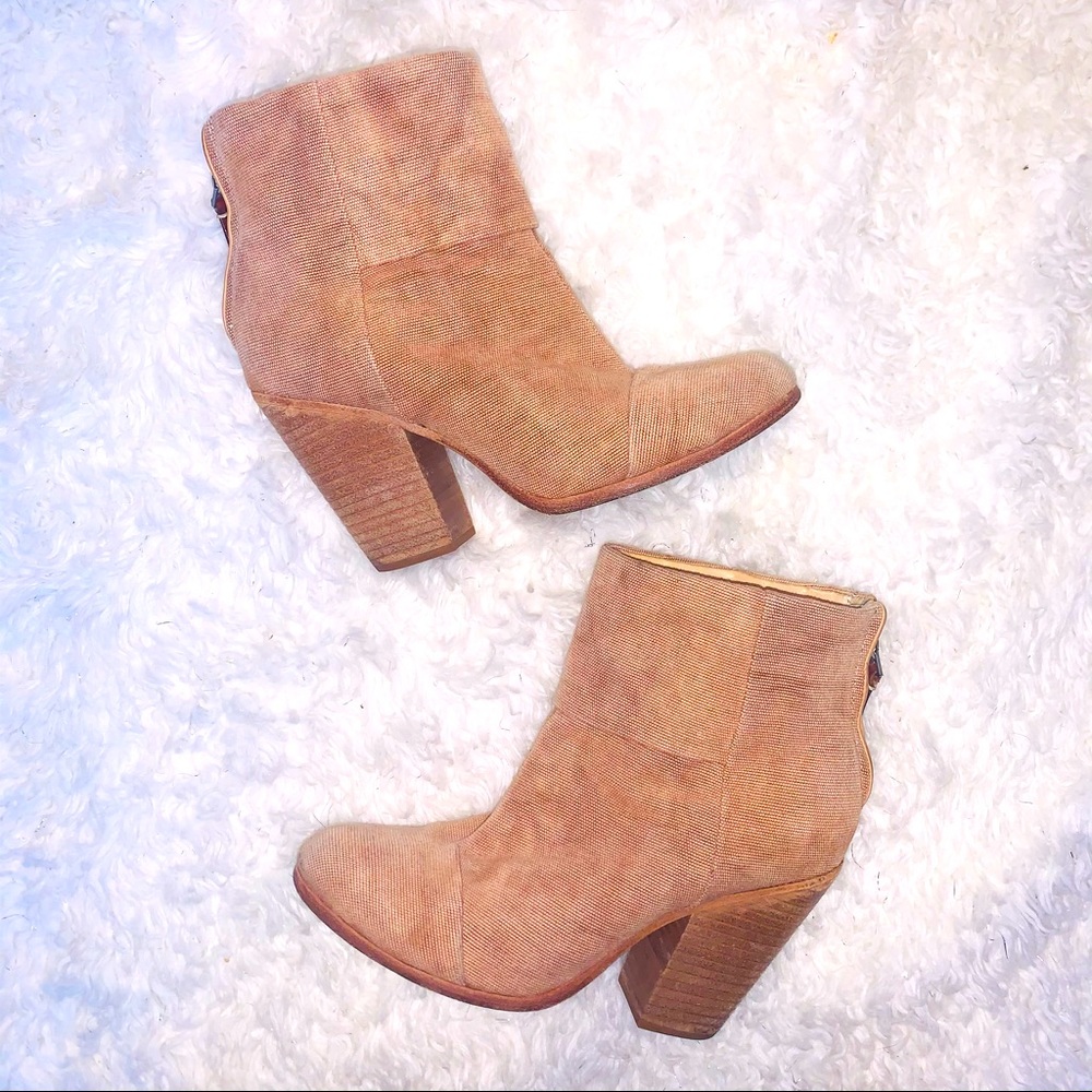 Rag & Bone Camel Canvas Newbury Booties - image 1